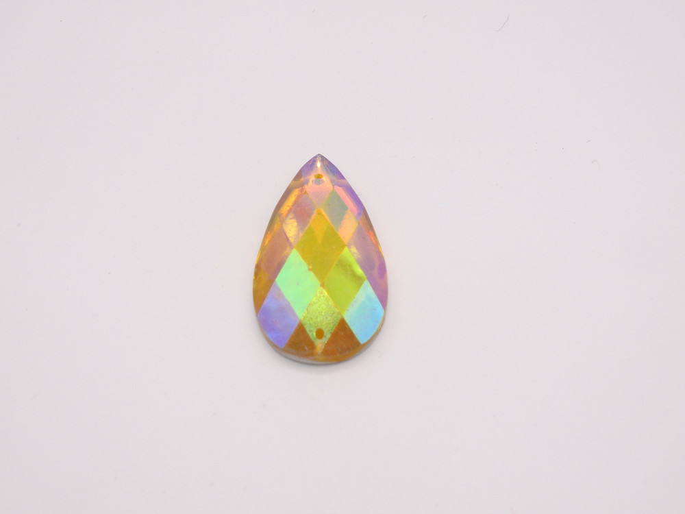 50 Pieces - 16 x 30 mm Tear Drop Stone AB Finish Yellow