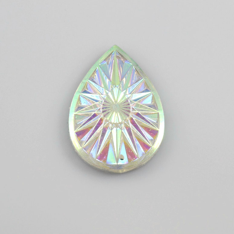10 Pieces - 20 x 30 mm Teardrop Stone Crystal AB	