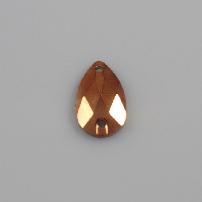 50 Pieces - 10.5 x 18 mm Tear Drop Metallic Stone - Copper