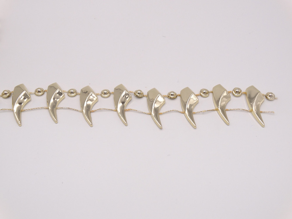Gold Razor Tooth Trim - Per Yard
