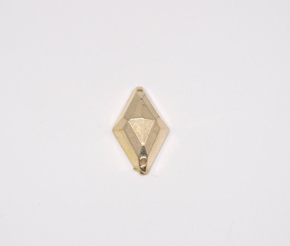 100 Pieces - 11 x 18 mm Diamond Stone - Gold