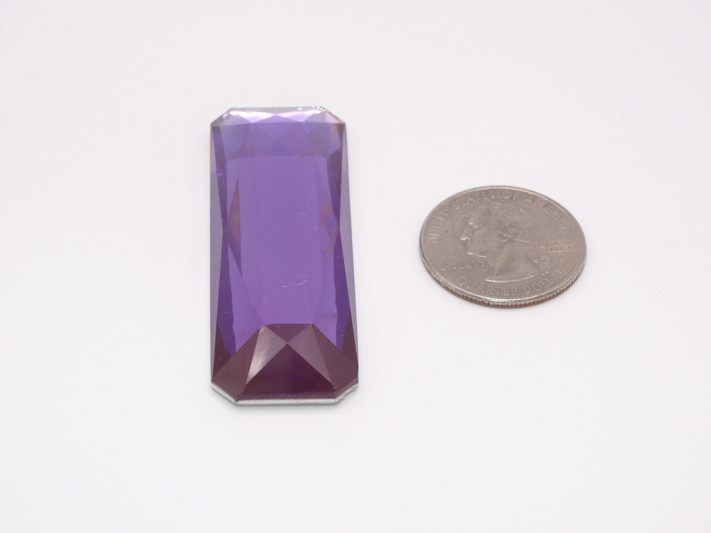 20 Pieces - 21 x 60 mm Rectangular Stone - Lavender image