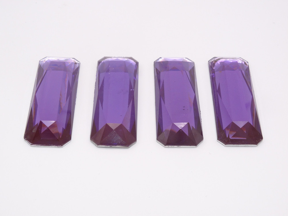 20 Pieces - 21 x 60 mm Rectangular Stone - Lavender image