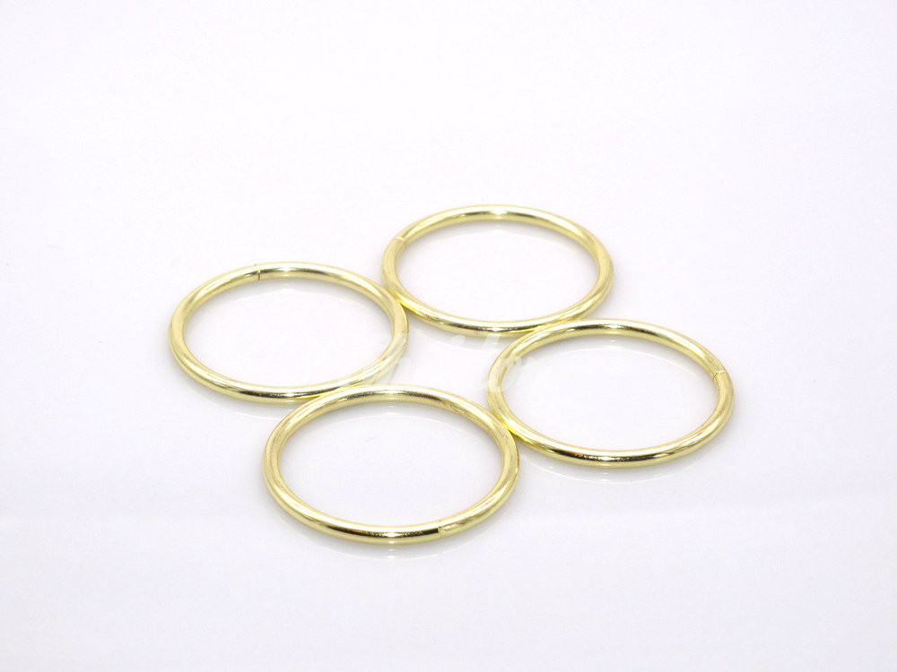 20 Pieces - 1.5" Metal O-Ring - Gold image