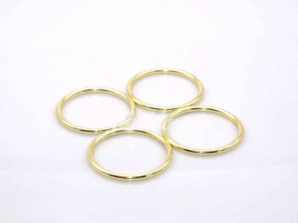 10 Pieces - 1.5" Metal O-Ring - Gold image