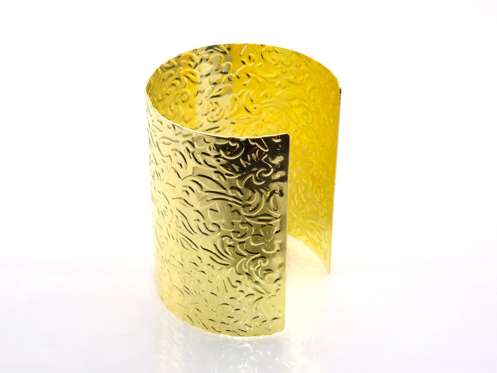 Gold Floral Cuff  