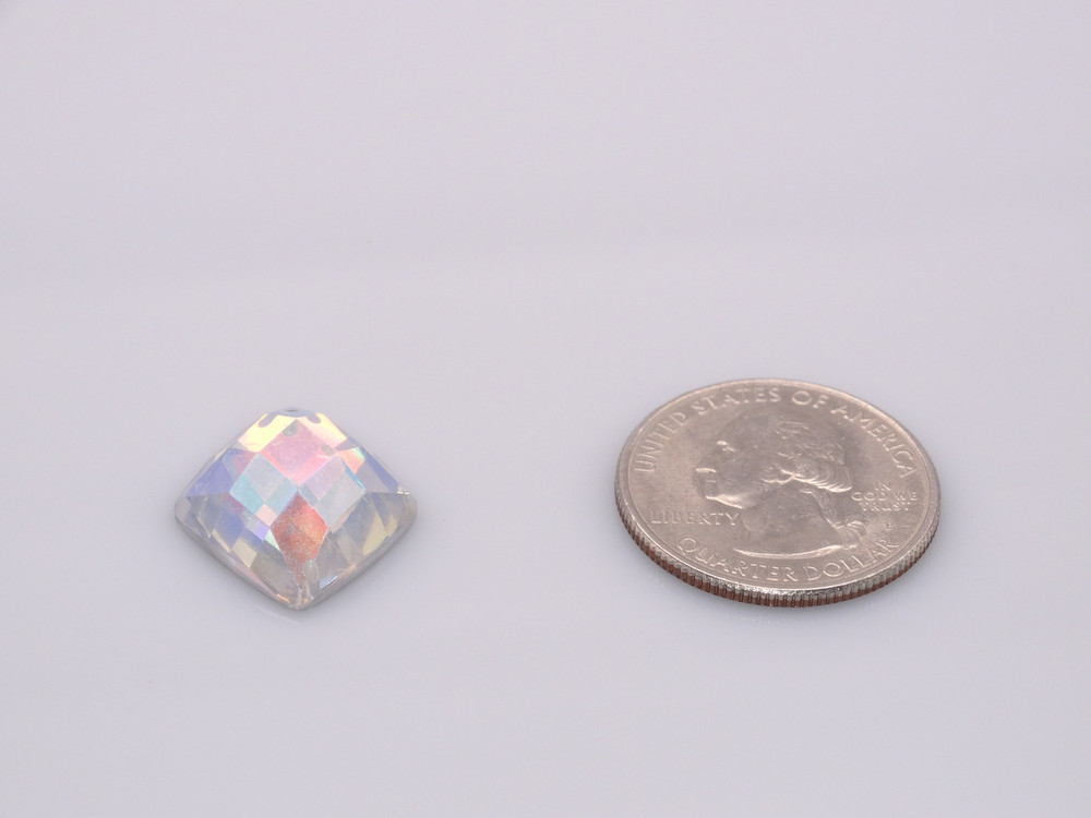 100 Pieces - 18x22 mm Diamond Stone - Clear AB image