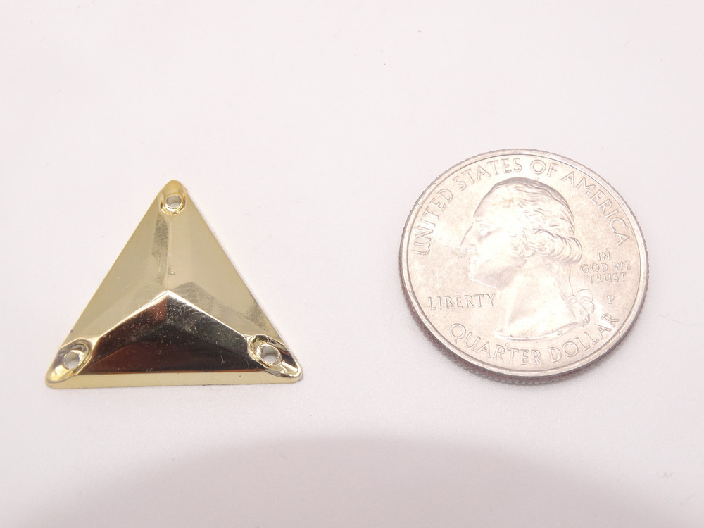 50 Pieces - 22 mm Triangle Metallic Stone - Rose Gold image