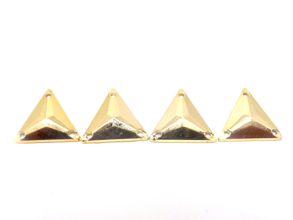 20 Pieces - 16 mm Triangle Metallic Stone - Rose Gold image