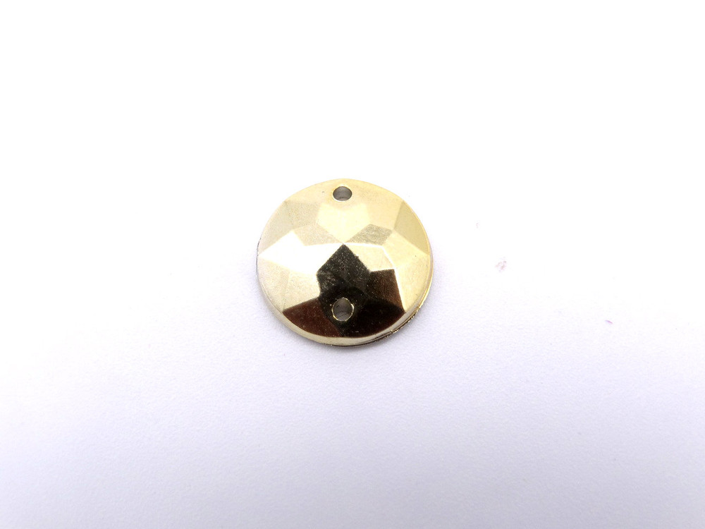 50 Pieces - 12 mm Round Metallic Stone - Rose Gold