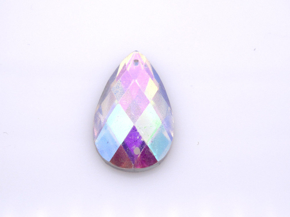 50 Pieces - 16 x 30 mm Tear Drop Stone AB Finish Clear