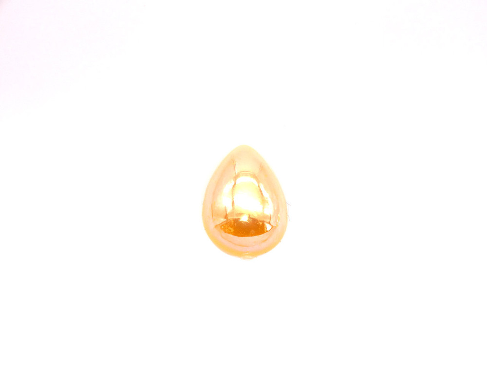 50 Pieces - 13 x 18 mm Teardrop Pearl Stone - Orange/Gold AB image