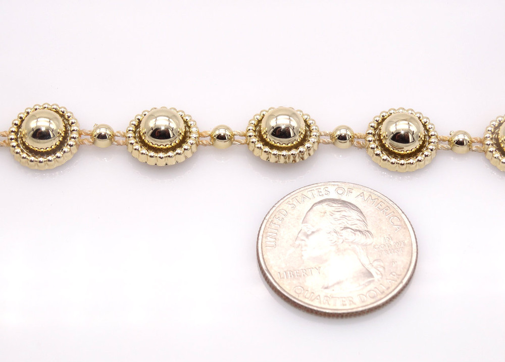 12mm Gold Stud Trim - Per Yard image