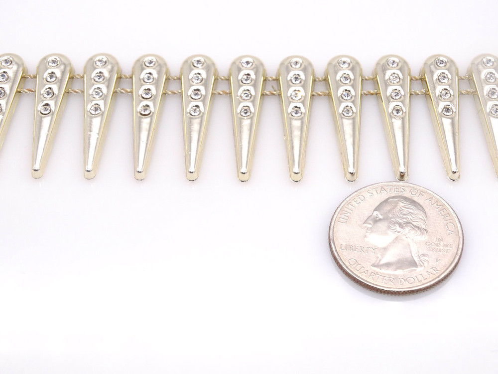  Gold Diamond Fang Trim - Per Yard image