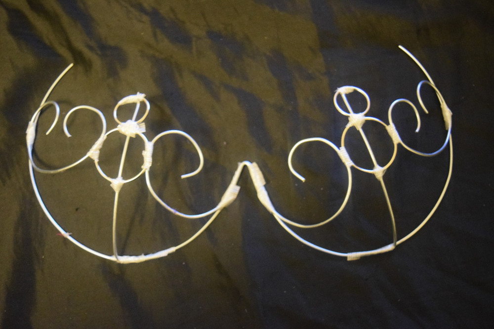 Wire Bra Frames (bent & wrapped)